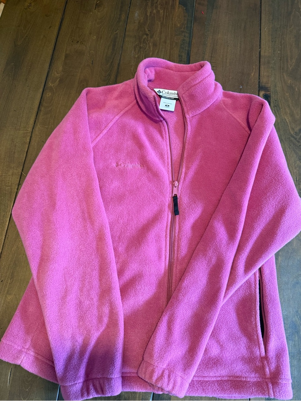 Columbia Women's Bright Pink Full-Zip Fleece Jacket